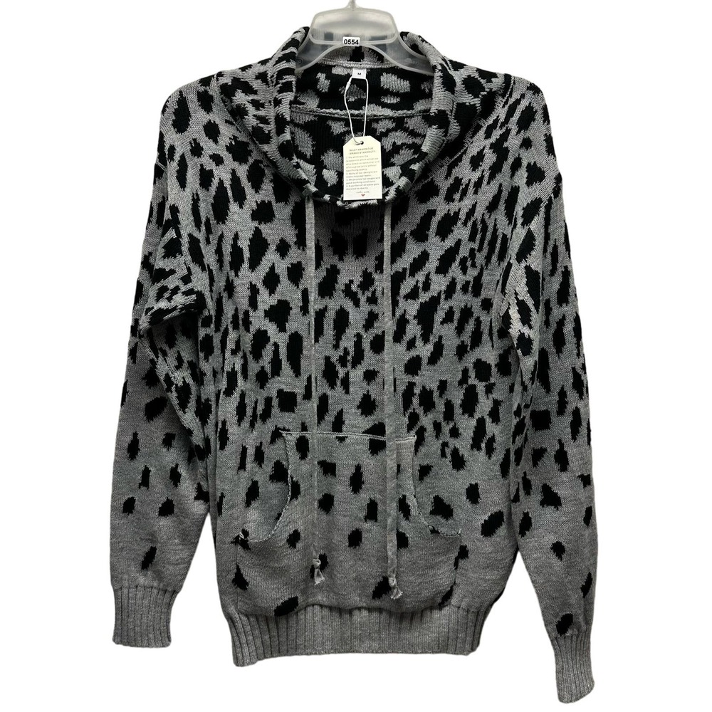 NEW! Made With Love Women’s Oversized Medium Cowl Neck Long Sleeve Sweater, V554